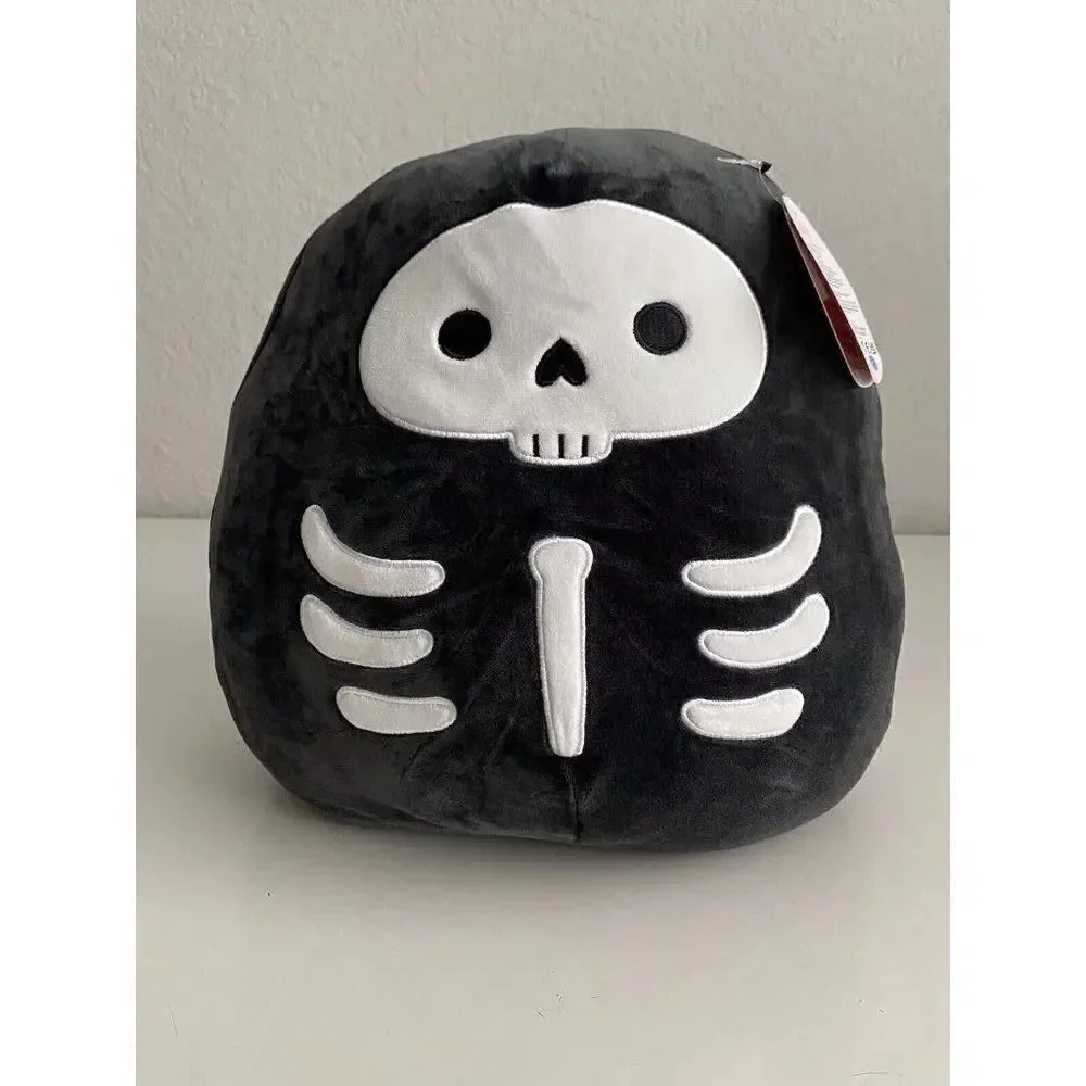 Squishmallows Stix 12”‎ Inch Black White Skeleton Non-Metallic Halloween NEW
